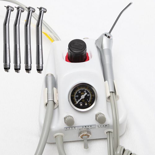 Portable dental air turbine unit work with compressor +4* high speed handpiece for sale