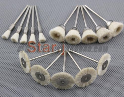 15pcs wool polishing buffing wheels brushes burs for rotary tools 2.35mm for sale