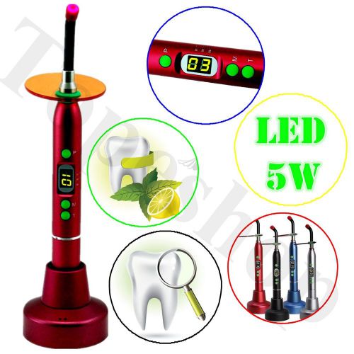 Blue-ray Dental LED Curing Light Cure Lamp D2 Wireless Cordless 5W LED Lamp