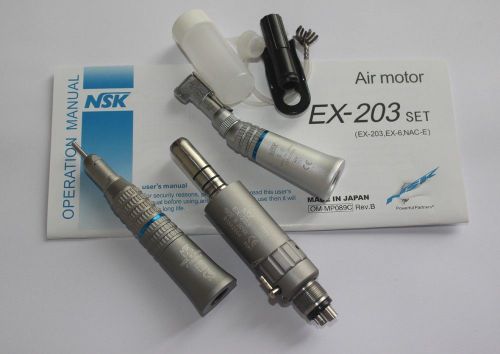 Nsk new dental low slow speed handpiece kit ex-203 midwest 4 holes ce japan 4h for sale