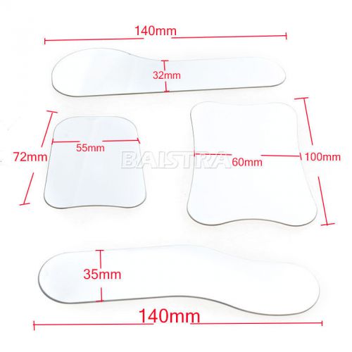 1 Kit/4Pcs Dental Stainless steel 1-sided Oral Orthodontics Photographic Mirror
