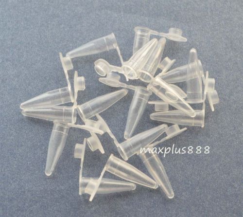 800pcs 0.2ml NEW Cylinder Bottom Micro Centrifuge Tubes w Caps Clear