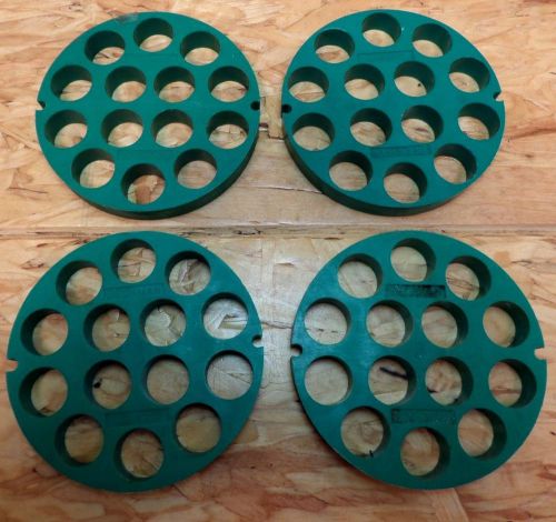 Lot of 4 beckman 339180 rotor bucket insert, green for sale