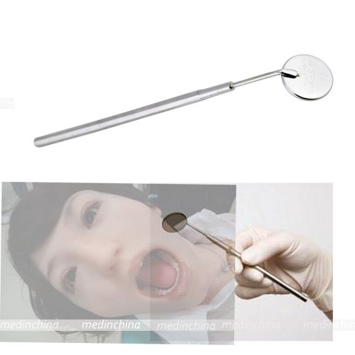 1 mirror + 1 handle size 4 stainless steel dental oral hygeine mouth mirror for sale