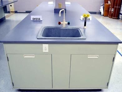34&#039; fisher hamilton laboratory furniture island cabinets with epoxy counter tops for sale
