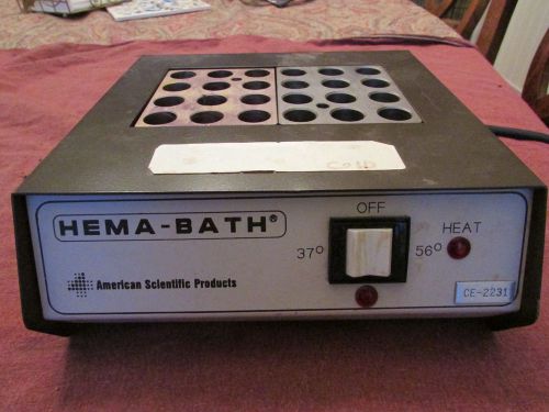 American scientific products hema bath ce-2231 heater - 2x 12 position blocks for sale