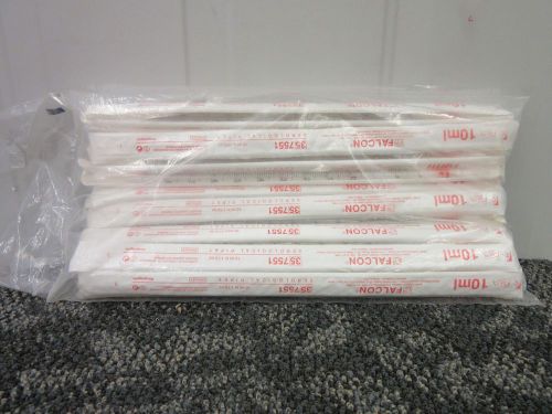 50 BD FALCON SEROLOGICAL PIPET STERILE 10 mL 357551 NONPYROGENIC LAB MEDICAL NEW