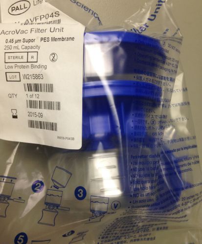 Filter units, 0.45um pes, pall acrovac 250ml for sale