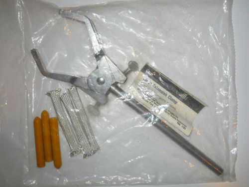 American scientific 3-prong large extension clamp w/ vinyl &amp; fiberglass sleeves for sale