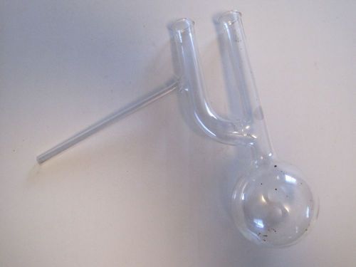 Vintage 250 mL Distillation Flask, 2 head w/ side arm