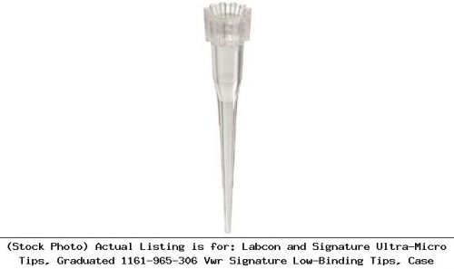 Labcon and signature ultra-micro tips, graduated 1161-965-306 vwr signature low for sale