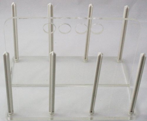 Portable Plexiglass Petri Dish Rack - 6 Row Holder Incubator