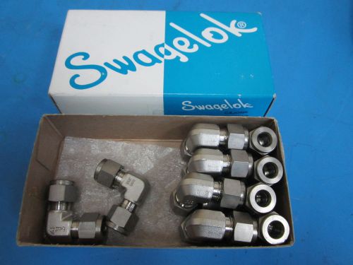 New lot of 10 swagelok union elbow 3/8 tube x 3/3 tube ss-600-9 for sale