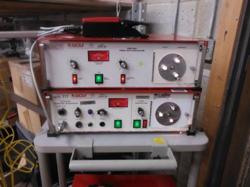 R-WOLF(LOT OF 2) MODELS 2083-40/ 5000-40 ELECTRO-SURGICAL-GENERATOR-LIGHT-SOURCE
