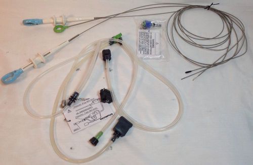 2 x OLYMPUS FB-34K-1 Biopsy Forceps / Channel Plug / Tubes / Cleaner