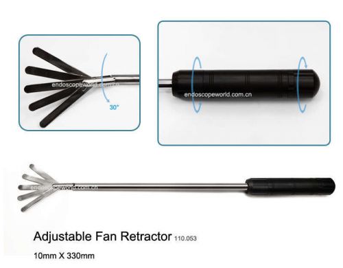 New 30° Adjustable Fan Retractor 10X330mm Laparoscopy