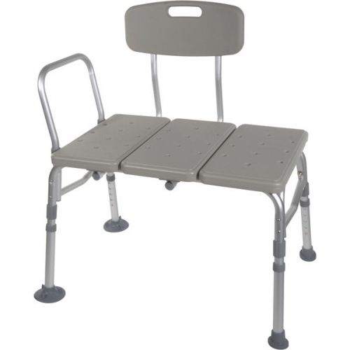 Drive medical plastic transfer bench with adjustable backrest gray for sale