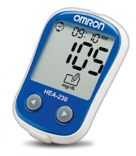 Omron Blood Glucose Meter Monitor HEA-230 Glucometer with 10 Free Test Strips