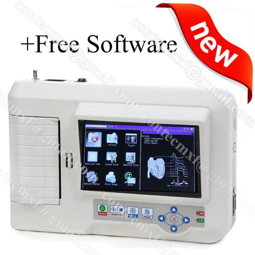 Color ecg machine, electrocardiograph system,touch screen, 6 channels,ce fda, sw for sale