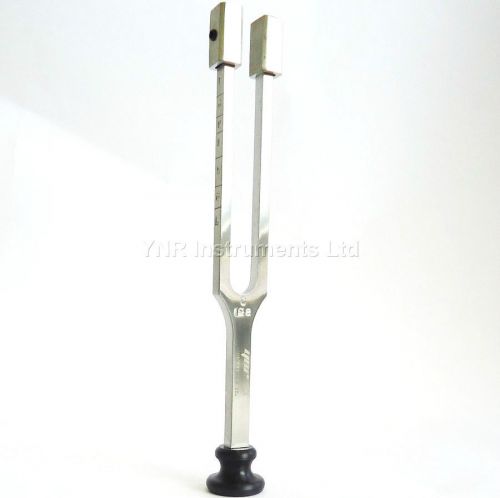 YNR England Tuning Fork 128C Stainless Steel Rubber Foot Examination Diagnostic