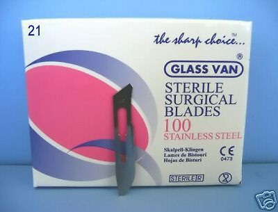 # 21 STAINLESS-STEEL BLADES / STERILE (COUNT 100)