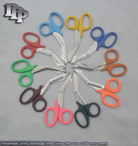 20 emt shear scissors bandage paramedic ems supplies 5.50 w/ plastic color probe for sale