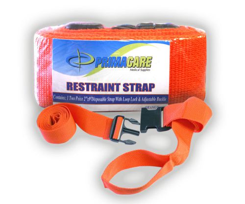 9&#034; high quality orange adjustable restraint stretcher strap with loop lock for sale