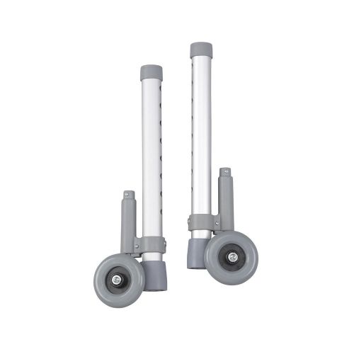 Drive Medical Rear Glide Walker Brakes with 3 inch Wheel Option, Gray