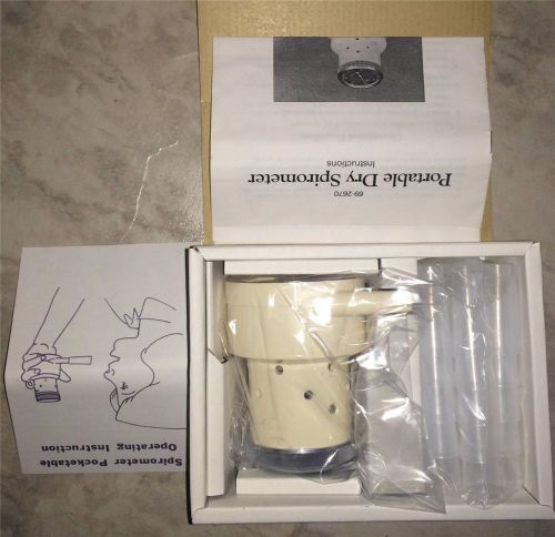 Carolina Spiropet Portable Dry Spirometer Pocketable W/50 Mouthpieces 69-2670