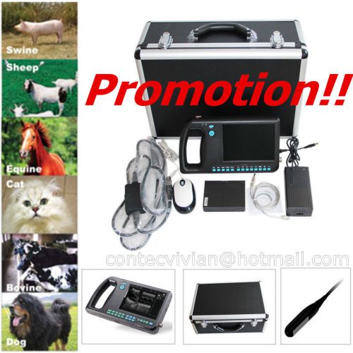 Contec digital veterinary palm portable vet ultrasound scanner free rectal probe for sale