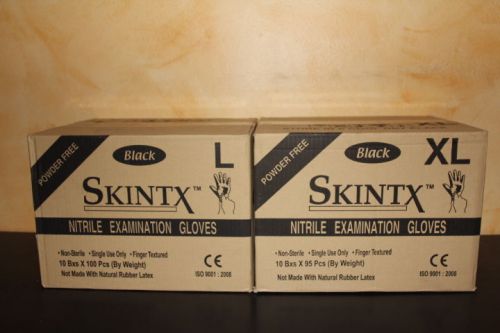 Skintx Nitrile Powder Free Exam Gloves BLACK