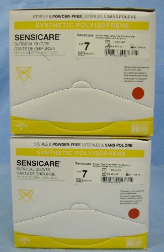 2 Boxes of 25pr ea Medline SensiCare  Surgical Gloves #MSG1070