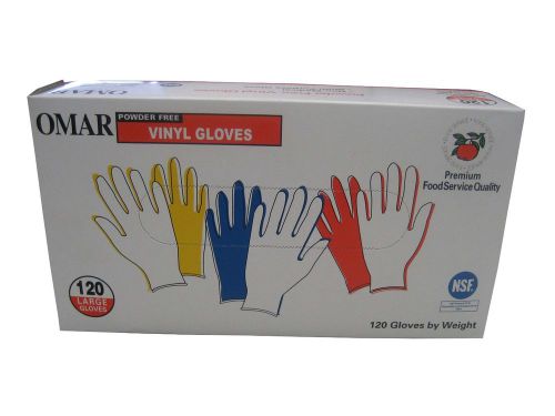 120 Large Omar Powder Free Vinyl Gloves