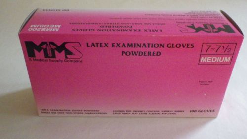 Latex Examination Gloves Powdered Medium Size 7 - 7 1/2 New 100 Medical Supply