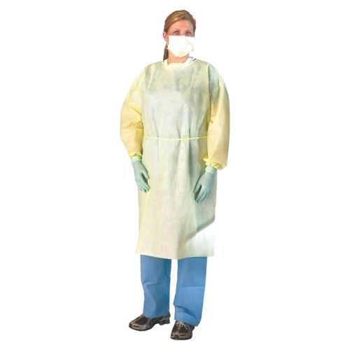 Prevention Plus Multi-Ply Fluid Resistant Isolation Gown - 100 / Case - Yellow