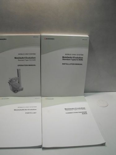 SHIMADZU MOBILE X-RAY SYSTEM MOBILEART EVOLUTION  MANUALS QTY 4 VERY GOOD CONDIT