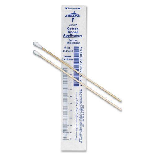 Medline 6&#034; Cotton Tip Applicator - 1000/box - White (MDS202055)