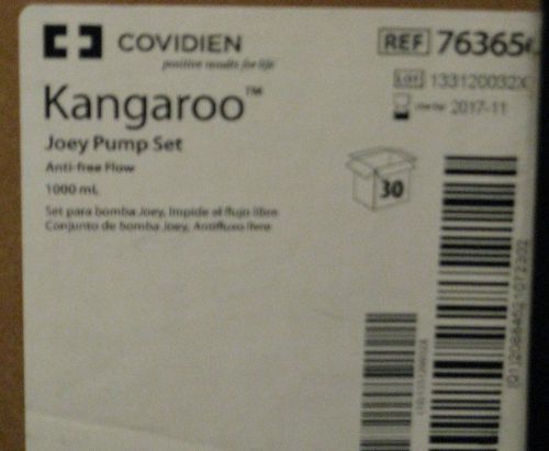 Partial case of 25 Covidien 1000 mL Kangaroo Joey Pump Sets