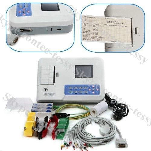 ECG300G three channel ECG,electrocardiograph ECG machine,Color LCD,Printer,SW
