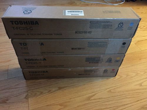 NEW Genuine Toshiba Toner Cartridges type T-FC25 CYMK, SET OF 4, BRAND NEW, L@@K