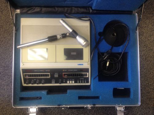 Lanier Dual Record Transcriber LCR-2D with Case, Microphone &amp; Cables