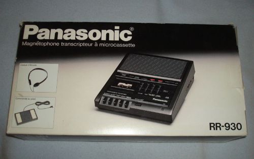 Panasonic Microcassette Transcriber RR-930 Recorder Desktop NEW IN BOX dictation