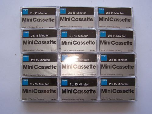 12 stuck magna diktiergerat minicassette 30min kassetten mini auch f. ab - neu for sale
