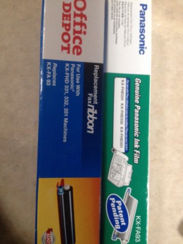 1 Panasonic Roll KX -FA93 Replacement Film -PLUS  1 Office Depot Roll - 2 Total!