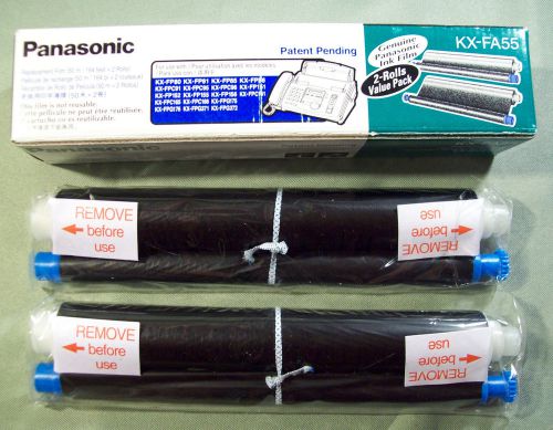 PANASONIC KX-FA55 2 ROLL VALUE PACK FAX MACHINE PRINTER INK FILM ROLLS