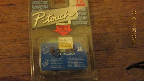 New Brother P-Touch TZ-661 Black on Yellow Label Tape 1-1/2&#034; (36mm) x 26.2&#039; (8m)