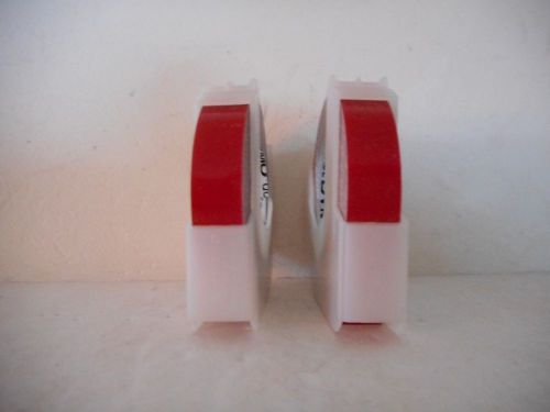 DYMO 3/8&#034; X 12&#039; GLOSSY RED LABELING TAPE