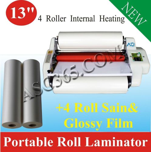 A3 Laminator Kit High Speed 12.5&#034; Laminating Machine+ 4 Roll Satin&amp;Glossy Films