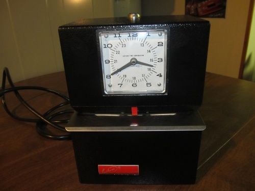 LATHEM Vintage Analog Time Clock Model 3021 Color Black