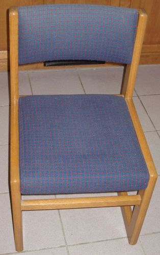 Sturdy Wood-Framed Office or Waiting Room Chairs, Two Patterns **USED**